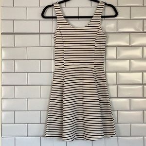 H&M black and white striped dress